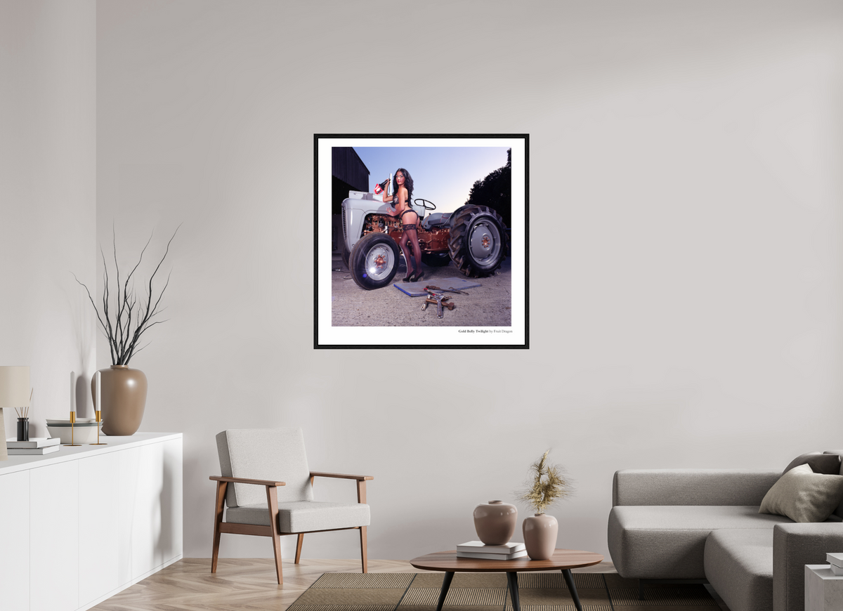 40 x 40″, Floater Frame Gold Belly Twilight