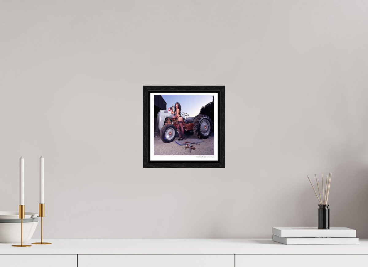 8 x 8″, Floater Frame Gold Belly Twilight