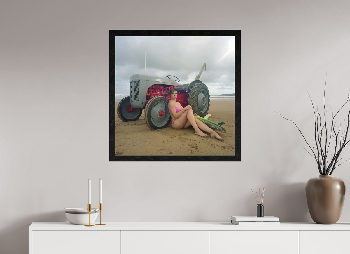 30 x 30″, Black Oak Frame Surf's Up!