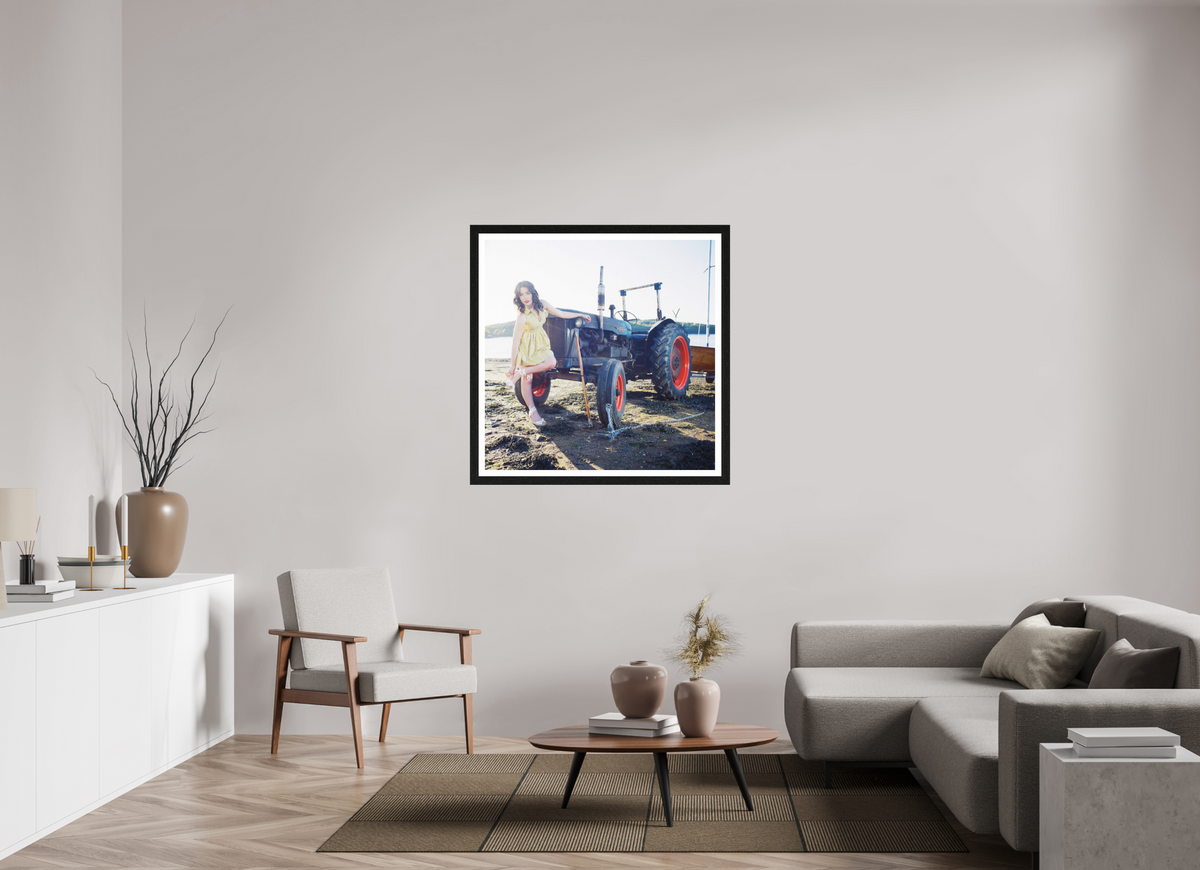 40 x 40″, Black Oak & White Border I'll Tell You In The Boat